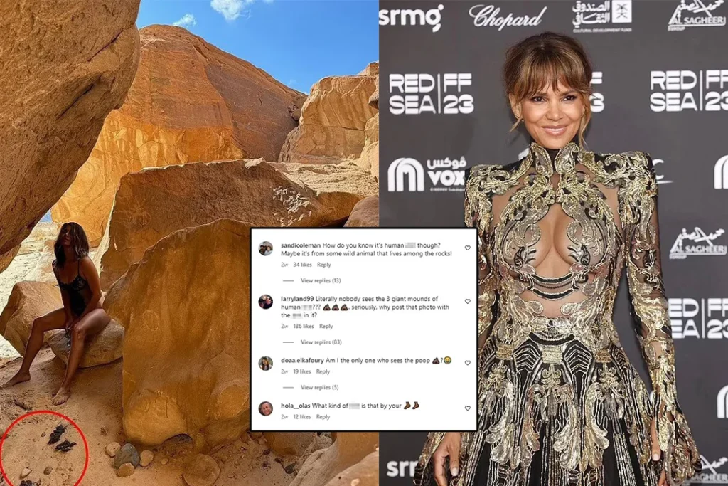Fans point out disgusting details in Halle Berry’s vacation photo.